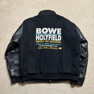 Vtg Bowe Holyfield Jacket Mens Large 90s Boxing Championship Caesars Palace 1993